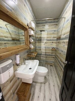Habitación superior con 1 cama matrimonial o 2 individuales | Baño
