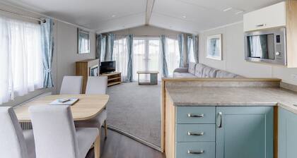 12ft-wide very comfortable and spacious caravan with one double and one twin.