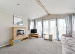 Living area - 12ft-wide very comfortable and spacious caravan with one double and one twin. (Roman Bank, Skegness)