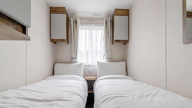 2 bedrooms - 12ft-wide luxury caravan with one double and one twin. (Roman Bank, Skegness)