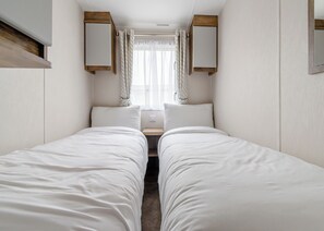 2 bedrooms - 12ft-wide luxury caravan with one double and one twin. (Roman Bank, Skegness)