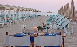 Outdoor banquet area