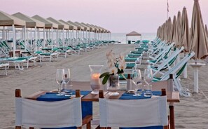 Outdoor banquet area