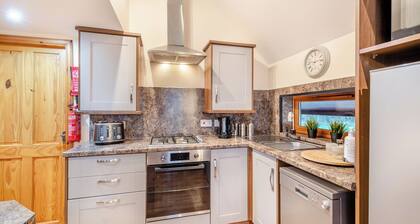 Traditional country style A-frame lodge.