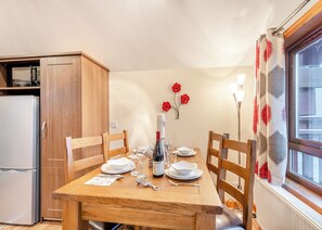 Dining - Traditional country style A-frame lodge. (Dumfries, Dumfries & Galloway)