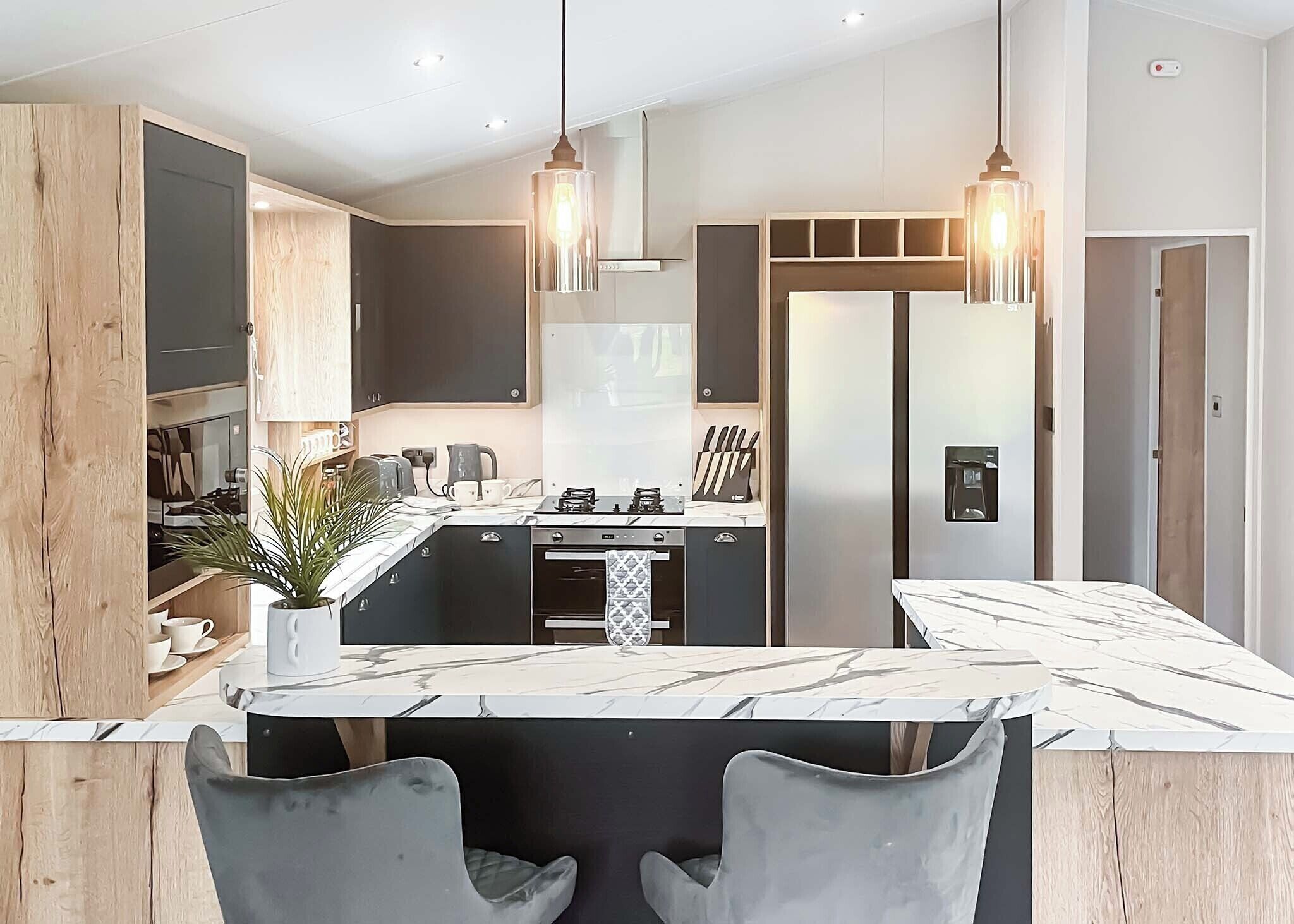 Fridge, oven, stovetop, dishwasher