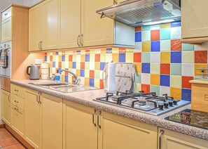 Fridge, oven, stovetop, toaster