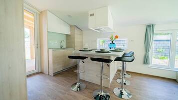 Fridge, stovetop, dishwasher