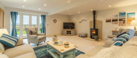 TV, fireplace, ping pong