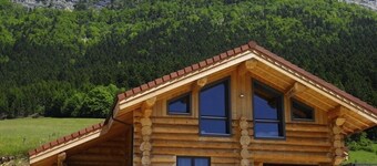 New log cabin 4* 10/12 persons in MOUNTAIN WIFI JACUZZI