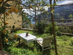 Outdoor dining - HIBISCUS HOUSE ON THE LEMON TRAIL (Minori)