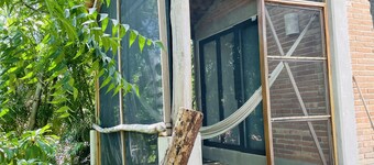 Double bungalow 5 minutes from the beach