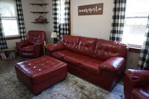 Smart-TV, peis og bøker