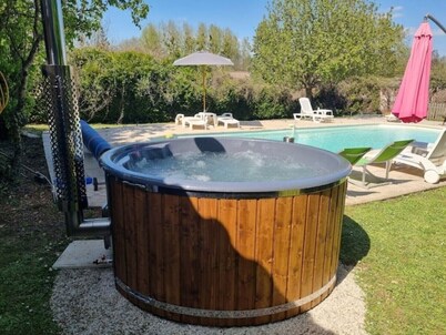 3 Peaceful Country Gites - Sleeps 16 with 2 Wood-Fired Hot Tubs & Swimming Pool