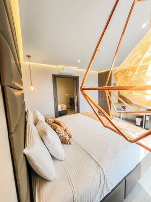 Premium bedding, memory foam beds, minibar, desk - Cabañas Covemar (Coveñas)