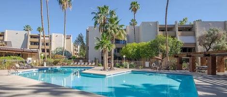 Una piscina riscaldata