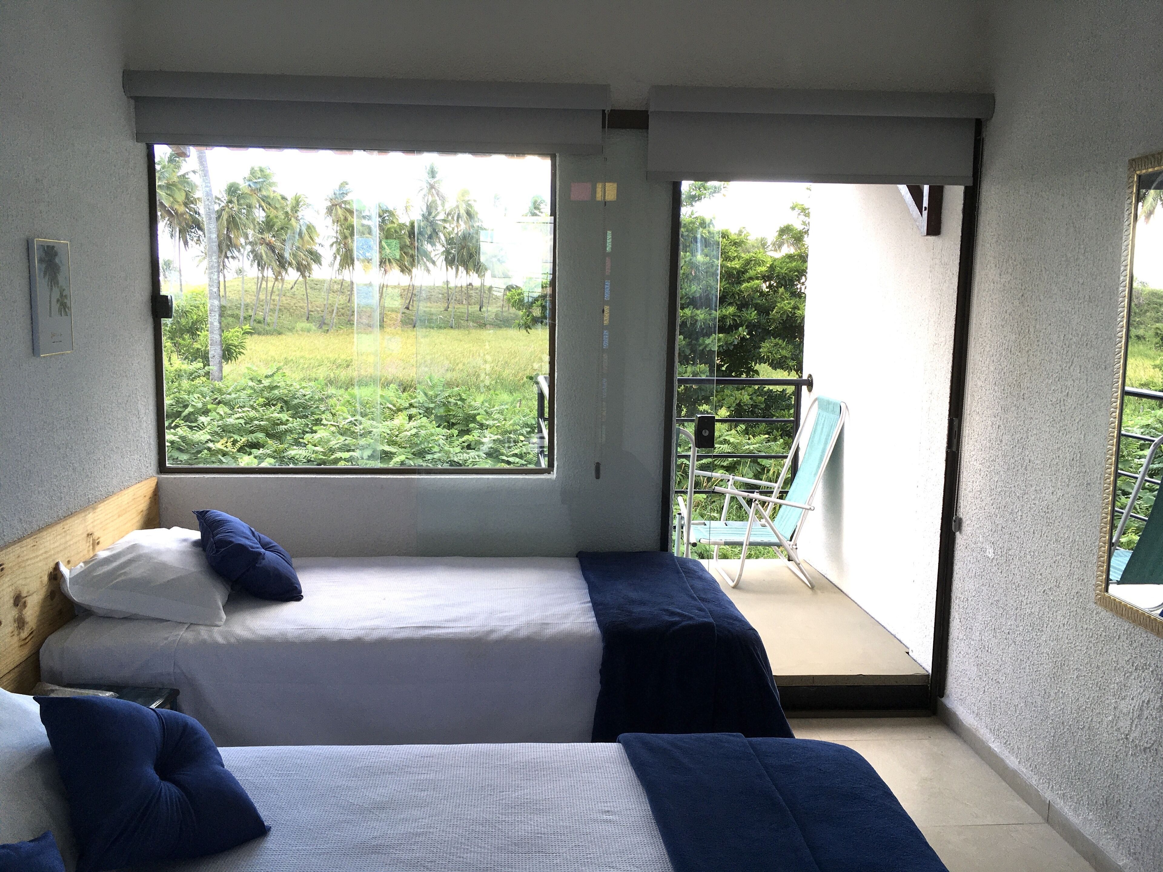 Blackout curtains, free WiFi, bed sheets