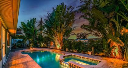 Tropical 4 Bed Pool Home Min to Beaches! Available Now