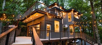 Skywalk Treehouse: 4 Treehouses Linked by Bridges