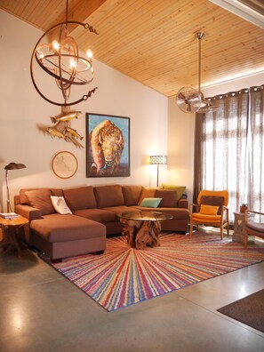 Smart TV, DVD player, books, video library