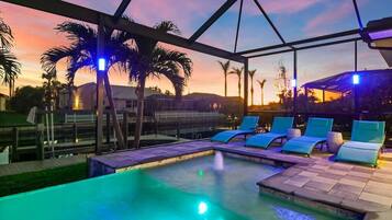 An infinity pool, a heated pool