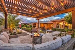 Terrace/patio - NEW! Desert Oasis Retreat in gated golf community (Goodyear)