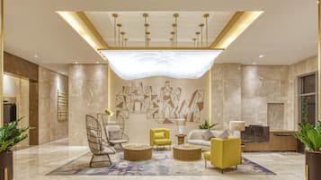 Sittområde i lobbyn