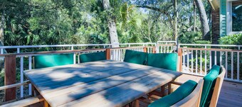 Short Stroll to Beach!  Exquisitely Renovated Home w/ Pool & Hot Tub, Spacious Deck & Lagoon Views!