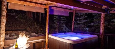 Indoor spa tub