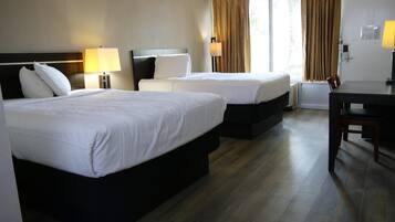 Double Room, 2 Queen Beds | Desk, iron/ironing board, free WiFi, bed sheets