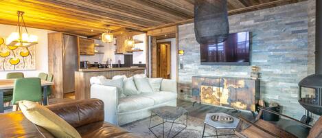 電視、壁爐、書籍