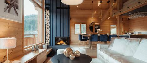 Télévision, cheminée