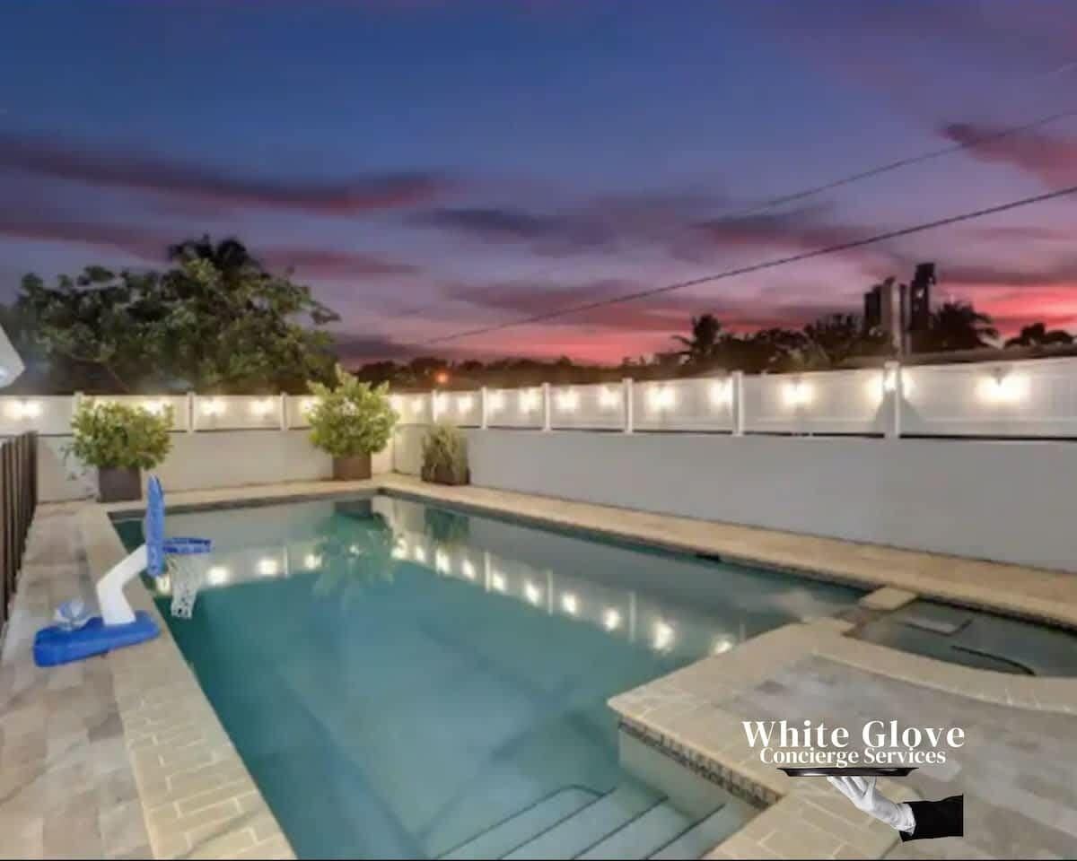 A heated pool