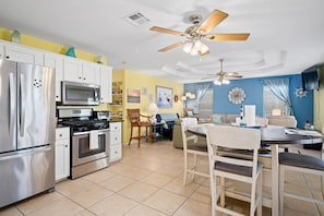 House, Multiple Beds, Patio (Salt Life Bay Getaway) | Private kitchen | Fridge, microwave, oven, stovetop