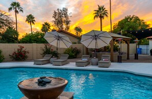 Outdoor pool, a heated pool