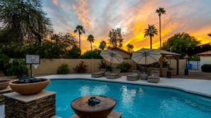 Outdoor pool, a heated pool - Elegant Vacation Dream Home w/Backyard Paradise! (Scottsdale)