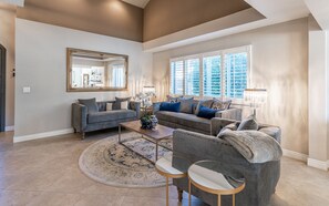 Smart TV, fireplace, video games, books