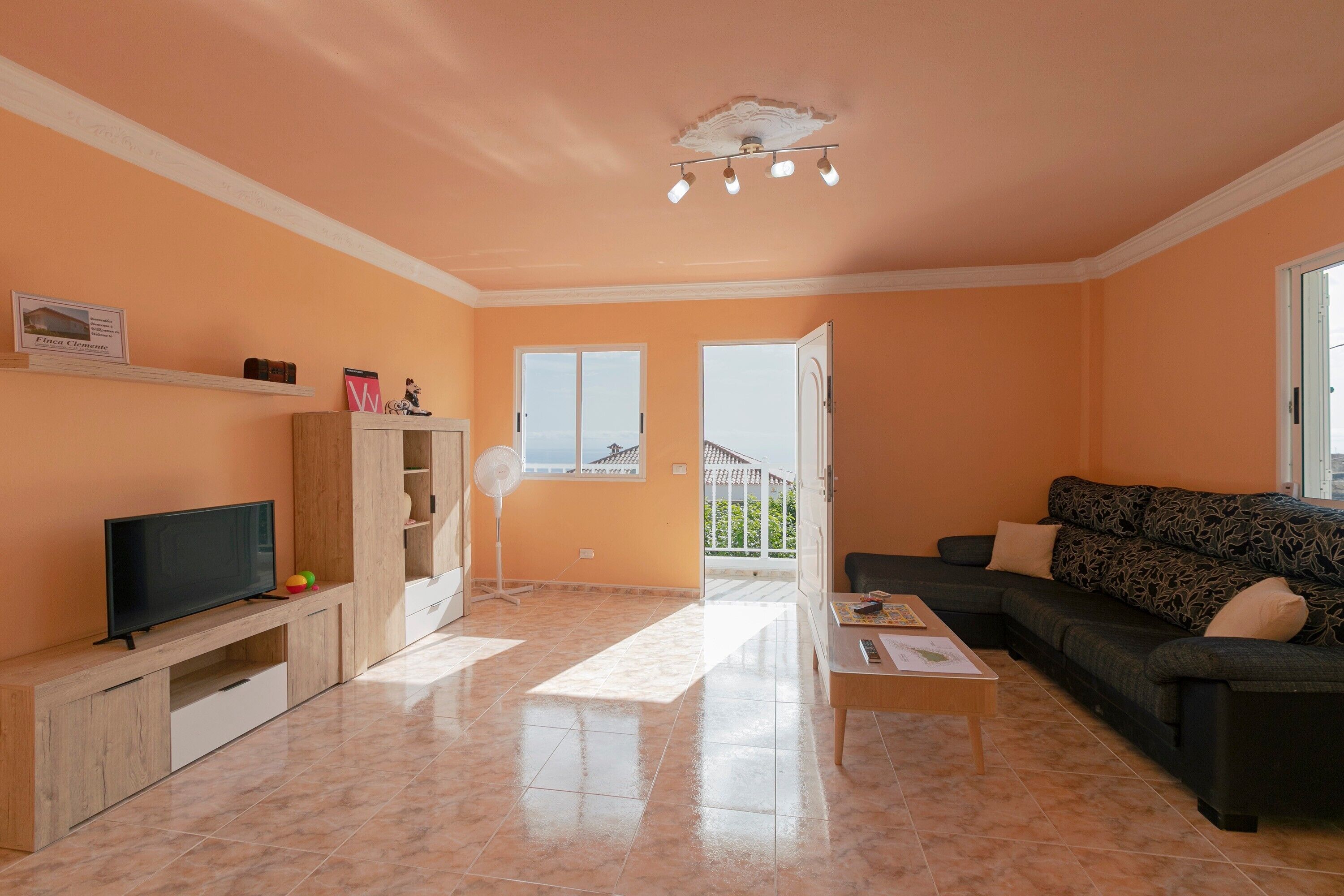 Een televisie en een tafeltennistafel