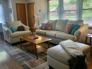 TV connectée, cheminée, livres