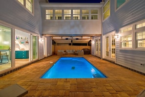A heated pool