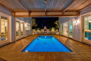 A heated pool