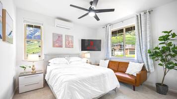 3 室のベッドルーム、デスク、アイロン / アイロン台、旅行用ベビーベッド