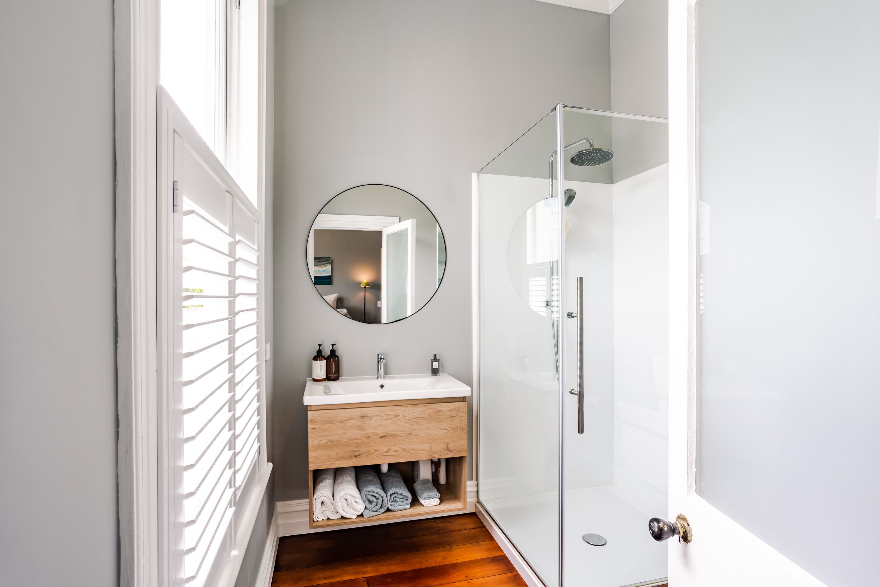 Bathtub, hair dryer, towels, soap