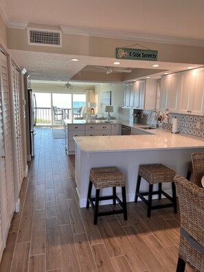 Fridge, microwave, oven, stovetop - Beautifully Renovated Beach Front Condo (Indian Shores)