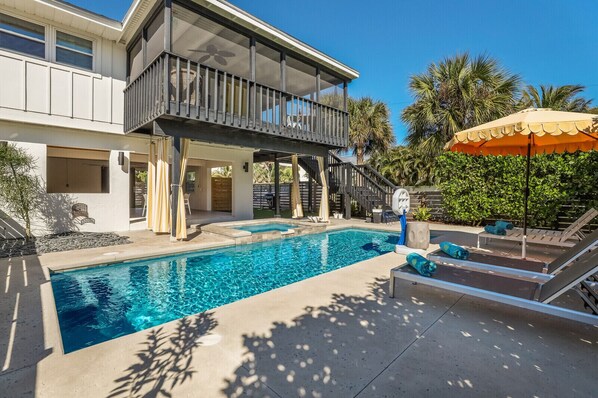 A heated pool