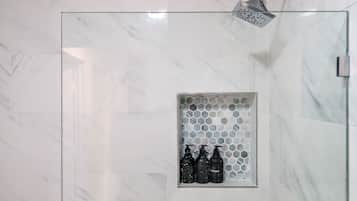 Bathtub, hair dryer, towels, soap