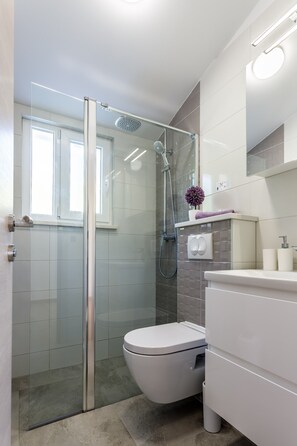 Shower, hair dryer