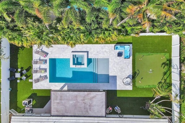 A heated pool