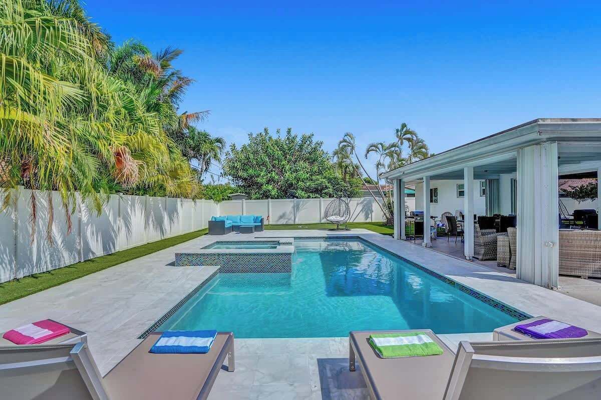 A heated pool