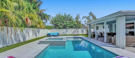 A heated pool